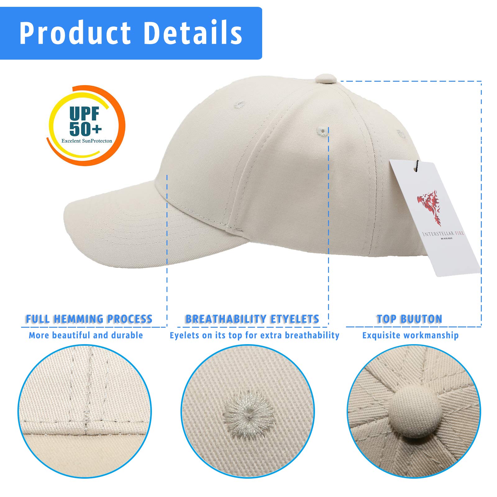 Interstellar Fire Baseball Cap for Men Women - 100% Cotton